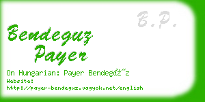 bendeguz payer business card